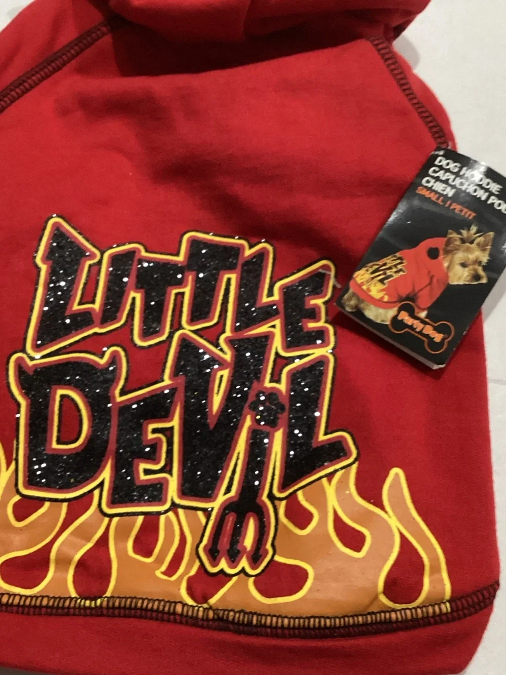 Little Devil Red Dog Hoodie - Party Dog